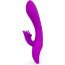 Фиолетовый рельефный вибратор-кролик QUEJOY - 25 см.  Цена 4 295 руб. - Фиолетовый рельефный вибратор-кролик QUEJOY - 25 см.