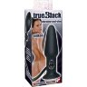 Анальный вибратор с функцией расширения True Black - 17 см.