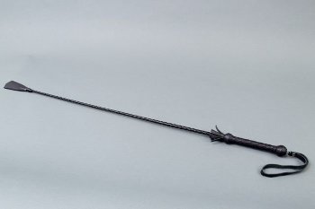 Плетёный длинный стек с наконечником-хлопушкой - 85 см.