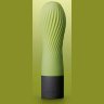 Салатовый рифленый мини-вибратор IROHA ZEN MATCHA - 12,7 см.