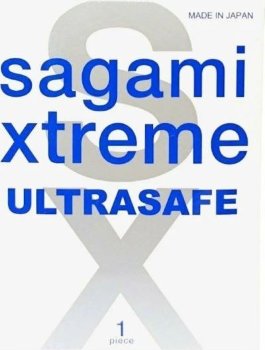 Презерватив Sagami Xtreme Ultrasafe с двойным количеством смазки - 1 шт.