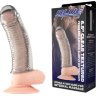 Текстурированная насадка на пенис Clear Textured Penis Enhancing Sleeve Extension - 16,5 см.
