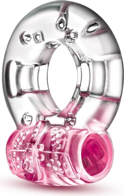 Розовое эрекционное виброкольцо Arouser Vibrating C-Ring