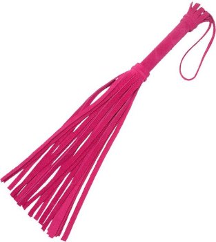 Розовая мини-плеть «Королевский велюр» - 40 см.