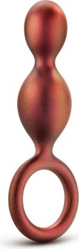 Коричневый анальный стимулятор Duo Loop Copper Anal Plug - 13,3 см.