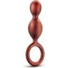 Коричневый анальный стимулятор Duo Loop Copper Anal Plug - 13,3 см.
