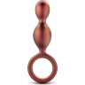 Коричневый анальный стимулятор Duo Loop Copper Anal Plug - 13,3 см.