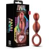 Коричневый анальный стимулятор Duo Loop Copper Anal Plug - 13,3 см.