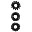 Набор из 3 черных эрекционных колец SET OF 3 COCKRINGS - Набор из 3 черных эрекционных колец SET OF 3 COCKRINGS