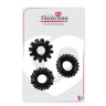 Набор из 3 черных эрекционных колец SET OF 3 COCKRINGS