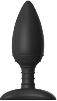 Чёрная вибровтулка NEXUS ACE MEDIUM с дистанционным управлением - 12 см.