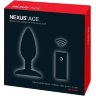 Чёрная вибровтулка NEXUS ACE MEDIUM с дистанционным управлением - 12 см.