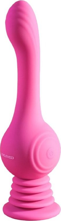 Розовый вибромассажер Gyro Vibe для зоны G - 24 см.