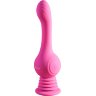 Розовый вибромассажер Gyro Vibe для зоны G - 24 см.