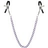 Зажимы для сосков с фиолетовой цепочкой Sweet Caress Nipple Chain