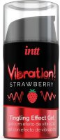 Жидкий интимный гель с эффектом вибрации Vibration! Strawberry - 15 мл.