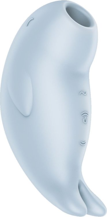 Нежно-голубой вакуумный стимулятор клитора Seal You Soon