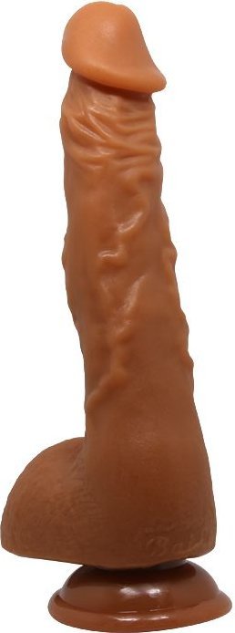 Коричневый фаллоимитатор Jason - 25 см.