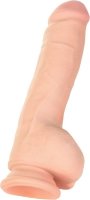 Телесный реалистичный вибратор-ротатор Ulric - 24 см.
