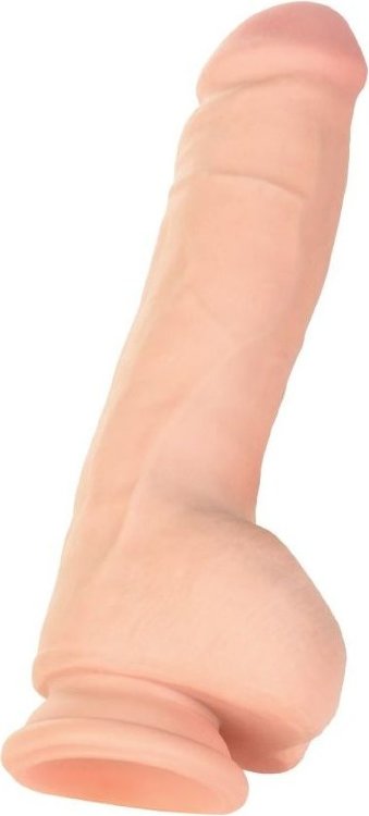 Телесный реалистичный вибратор-ротатор Ulric - 24 см.