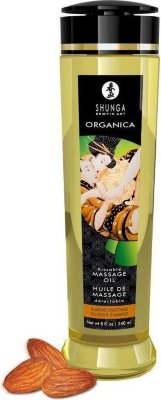 Массажное масло Organica с ароматом миндаля - 240 мл.  Цена 4 459 руб. Массажное масло Almond Sweetness с ароматом миндаля. Чувственное удовольствие прикосновения и невероятно волнующий аромат накаляют вашу близость с этим сочным маслом Shunga Kissable Massage Oil, которое скользит по коже, как шелк. Смесь сертифицированных органических растительных масел. Натуральная добавка - миндаль. Натуральное и съедобное. Усильте удовольствие и ощущения эрогенных зон вашего партнера… Кроме того, оно абсолютно безопасно, благодаря натуральным компонентам, входящим в его состав! холодное прессованное подсолнечное масло, рапсовое масло, виноградное масло, кунжутное масло, масло авокадо, натуральный витамин Е, ароматизатор сертифицированный органический, бензиловый спирт. Страна: Канада. Объем: 240 мл.