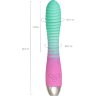 Мятно-розовый вибратор с изогнутой головкой Azalia - 20,5 см.