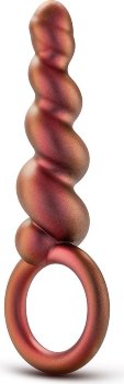 Коричневый анальный стимулятор Spiral Loop Copper Anal Plug - 13,3 см.