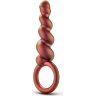 Коричневый анальный стимулятор Spiral Loop Copper Anal Plug - 13,3 см.