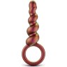 Коричневый анальный стимулятор Spiral Loop Copper Anal Plug - 13,3 см.
