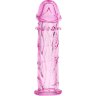 Розовая насадка фаллической формы - 12,5 см.