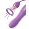 Сиреневый вибростимулятор с помпой и имитатором языка Her Ultimate Pleasure Max