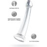 Прозрачный нереалистичный фаллоимитатор Jelly Dildo XL - 22 см.