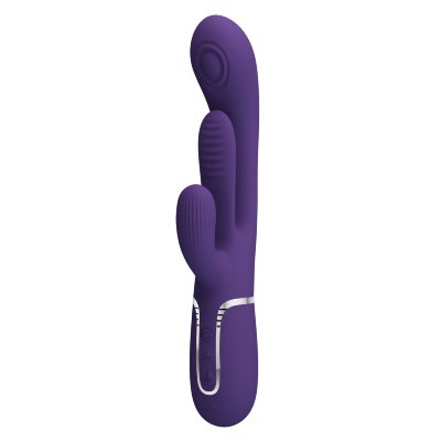 Фиолетовый мультифункциональный вибратор Shania - 22,2 см. Длина: 22.2 см. Диаметр: 3.3 см. Этот вибратор с уникальной текстурой имеет 7 настроек вибрации. Изготовлен из высококачественного бархатистого силикона. Благодаря дополнительному дизайну язычка, этот уникальный вибратор, несомненно, оправдывает свое название и доставляет оргазм за оргазмом. Рабочая длина - 12,5 см. Страна: Китай. Материал: силикон. Батарейки: встроенный аккумулятор.