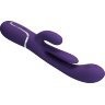 Фиолетовый мультифункциональный вибратор Shania - 22,2 см.