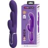 Фиолетовый мультифункциональный вибратор Shania - 22,2 см.