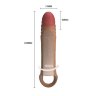 Карамельная удлиняющая насадка на пенис с вибрацией