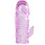 Розовая гелевая насадка с клиторальным отростком - 13,5 см.  Цена 658 руб. - Розовая гелевая насадка с клиторальным отростком - 13,5 см.