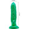Зеленый стимулятор на присоске в форме огурца Cucumber - 17 см.