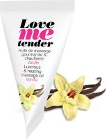 Съедобное согревающее массажное масло Love Me Tender Vanilla с ароматом ванили - 10 мл.