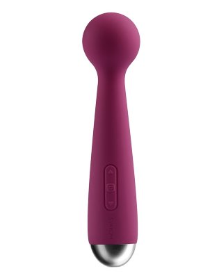 Фиолетовый вибростимулятор Mini Emma с гнущейся головкой-шаром - 16,5 см.  Цена 9 857 руб. Длина: 16.5 см. Диаметр: 3.8 см. Знакомые формы? Да-да, вы не ошиблись. Mini Emma, выполненная в сочном сливовом цвете, – это уменьшенная версия полюбившегося тысячам женщин стимулятора Emma. Как и предшественник, компактный массажёр выполнен из бархатистого на ощупь медицинского силикона и имеет гнущуюся головку в форме шара. Погружая гладенькую игрушку в себя, вы почувствуете, как каждая клеточка тела наполняется сексуальным желанием. Особенно это будет заметно, когда шарик станет дразнить экстра мощной вибрацией точку G и самые дальние уголки лона! 5 режимов практически бесшумной вибрации и чувственное скольжение… ох, без оргазма – никак! После 1,5-часовой зарядки встроенного аккумулятора вибратор Mini Emma способен ласкать вас на протяжении 2 часов. При желании эти 2 часа можно провести в ванной или под душем: корпус игрушки полностью водонепроницаем, что гарантирует уверенную работу даже в особо влажных условиях. Время зарядки - 1,5 часа. Время работы - 2 часа. Страна: Китай. Материал: силикон. Батарейки: встроенный аккумулятор.
