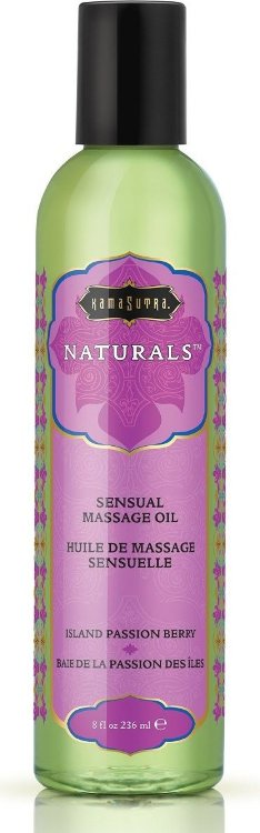 Массажное масло Naturals Island Passion Berry с ароматом тропических фруктов - 236 мл.