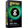 Прозрачные ультратонкие презервативы Ganzo Ultra thin - 15 шт.