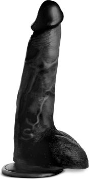Черный фаллоимитатор Beefy Brad 9’’ Dildo with Balls - 22,4 см.