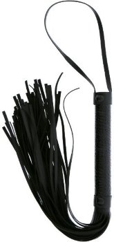 Черная мини-плеть Croco Whip - 38 см.