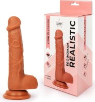 Реалистичный коричневый фаллоимитатор Erowoman