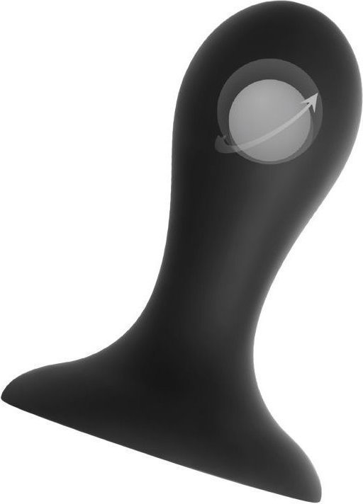 Черная анальная втулка Hidro S - 8,5 см.