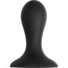 Черная анальная втулка Hidro S - 8,5 см.