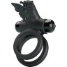 Черное эрекционное виброкольцо Passionate Ring IX