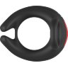 Черное эрекционное виброкольцо Cock Ring с пультом ДУ