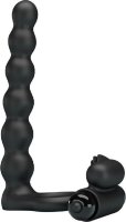 Черная насадка для двойной стимуляции Hercules Penis Sheath III - 15,3 см.